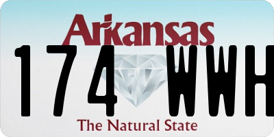 AR license plate 174WWH