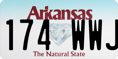 AR license plate 174WWJ