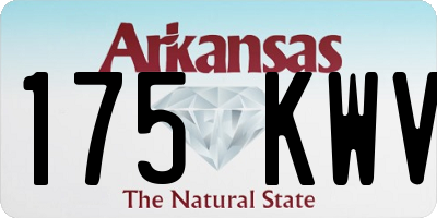 AR license plate 175KWV