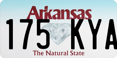 AR license plate 175KYA