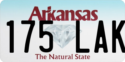 AR license plate 175LAK