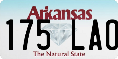 AR license plate 175LAO