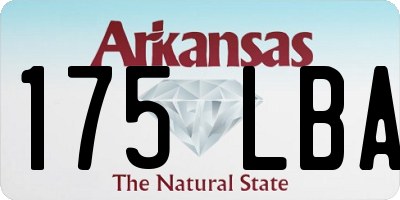 AR license plate 175LBA