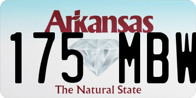 AR license plate 175MBW