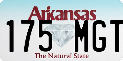 AR license plate 175MGT