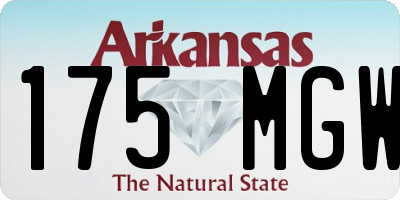 AR license plate 175MGW