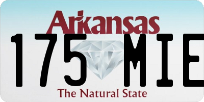 AR license plate 175MIE