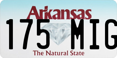 AR license plate 175MIG
