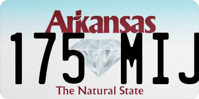 AR license plate 175MIJ