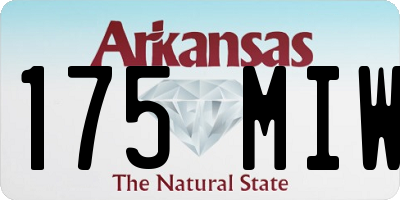 AR license plate 175MIW