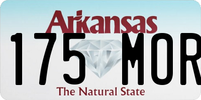 AR license plate 175MOR