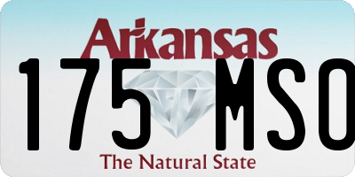 AR license plate 175MSO