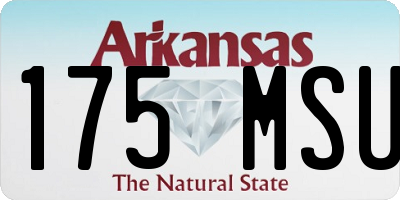 AR license plate 175MSU