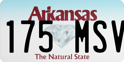 AR license plate 175MSV