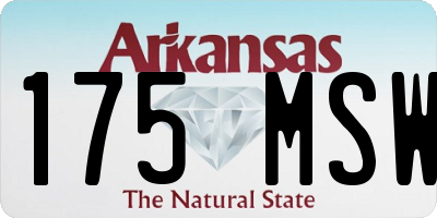 AR license plate 175MSW
