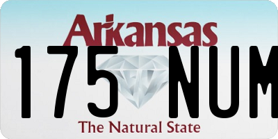 AR license plate 175NUM