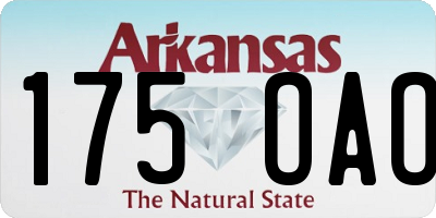 AR license plate 175OAO