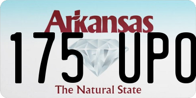 AR license plate 175UPO