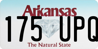 AR license plate 175UPQ