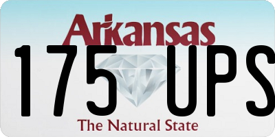 AR license plate 175UPS