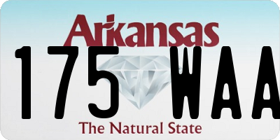 AR license plate 175WAA