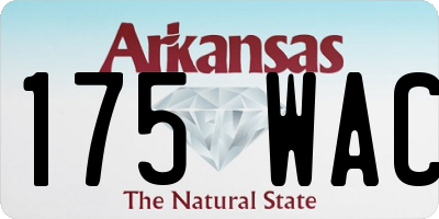 AR license plate 175WAC