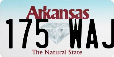 AR license plate 175WAJ