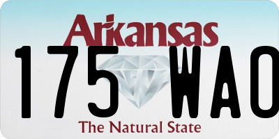 AR license plate 175WAO