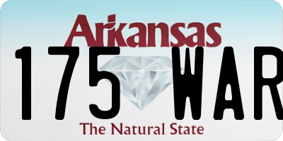AR license plate 175WAR