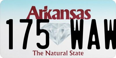 AR license plate 175WAW
