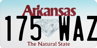 AR license plate 175WAZ