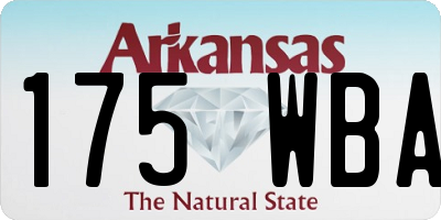 AR license plate 175WBA