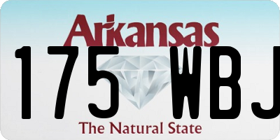 AR license plate 175WBJ