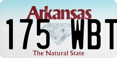 AR license plate 175WBT