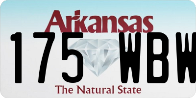 AR license plate 175WBW