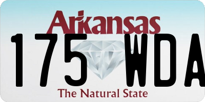 AR license plate 175WDA