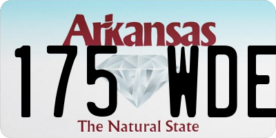 AR license plate 175WDE