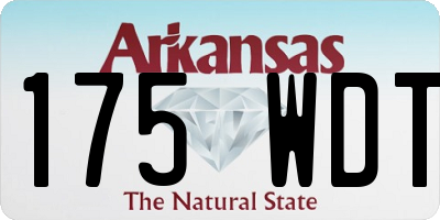 AR license plate 175WDT