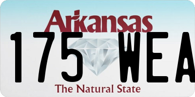 AR license plate 175WEA