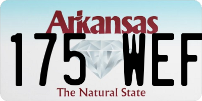AR license plate 175WEF