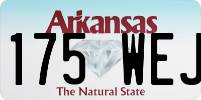 AR license plate 175WEJ