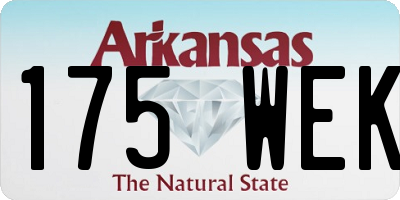 AR license plate 175WEK