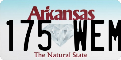 AR license plate 175WEM