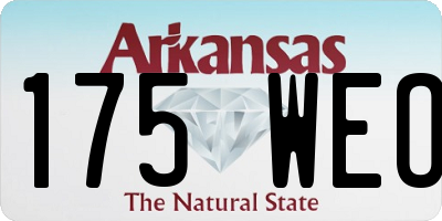 AR license plate 175WEO