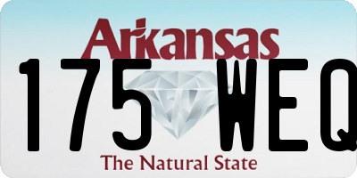 AR license plate 175WEQ
