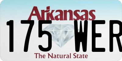 AR license plate 175WER