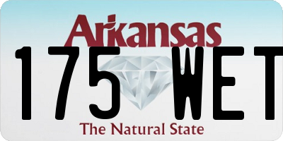 AR license plate 175WET