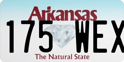 AR license plate 175WEX