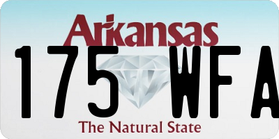 AR license plate 175WFA
