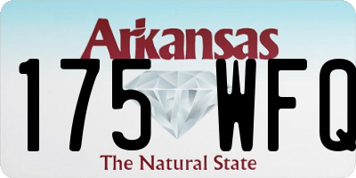 AR license plate 175WFQ